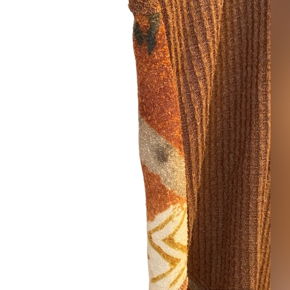 Peach Oversized Long Sleeve Waffle Top - Picture 6 of 9